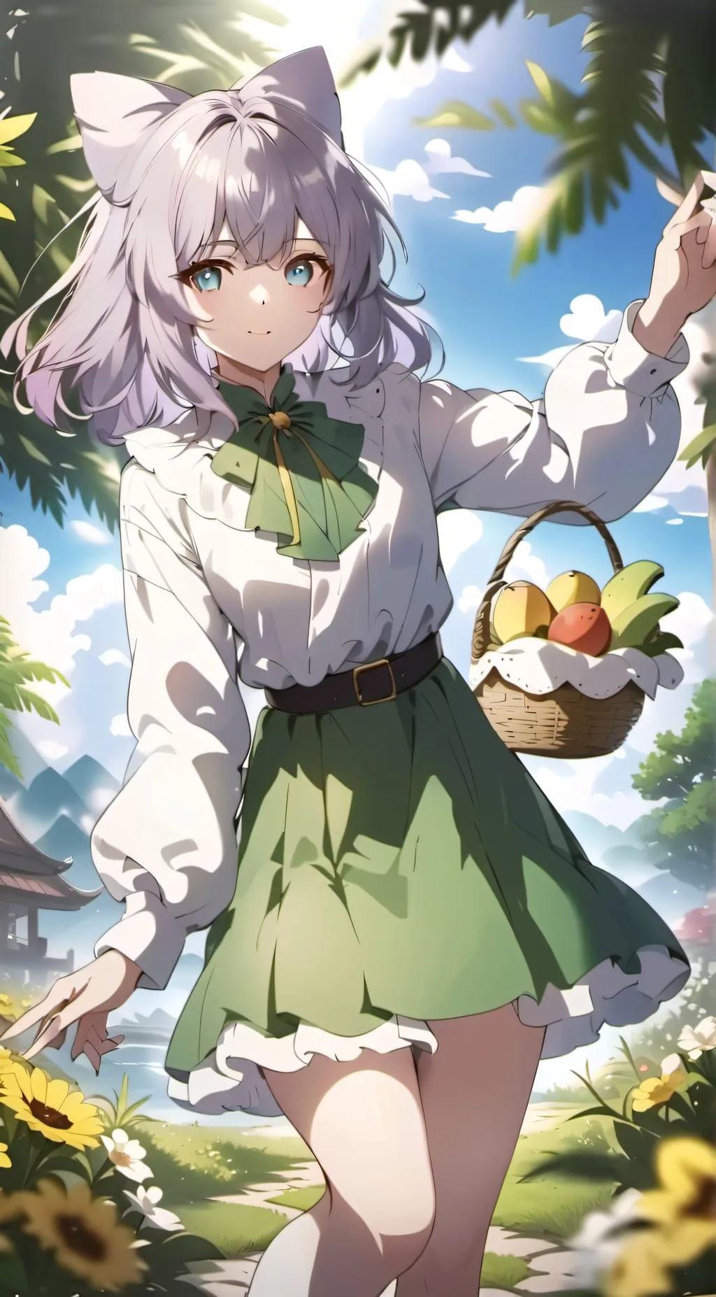 ai character: HH picnic day background