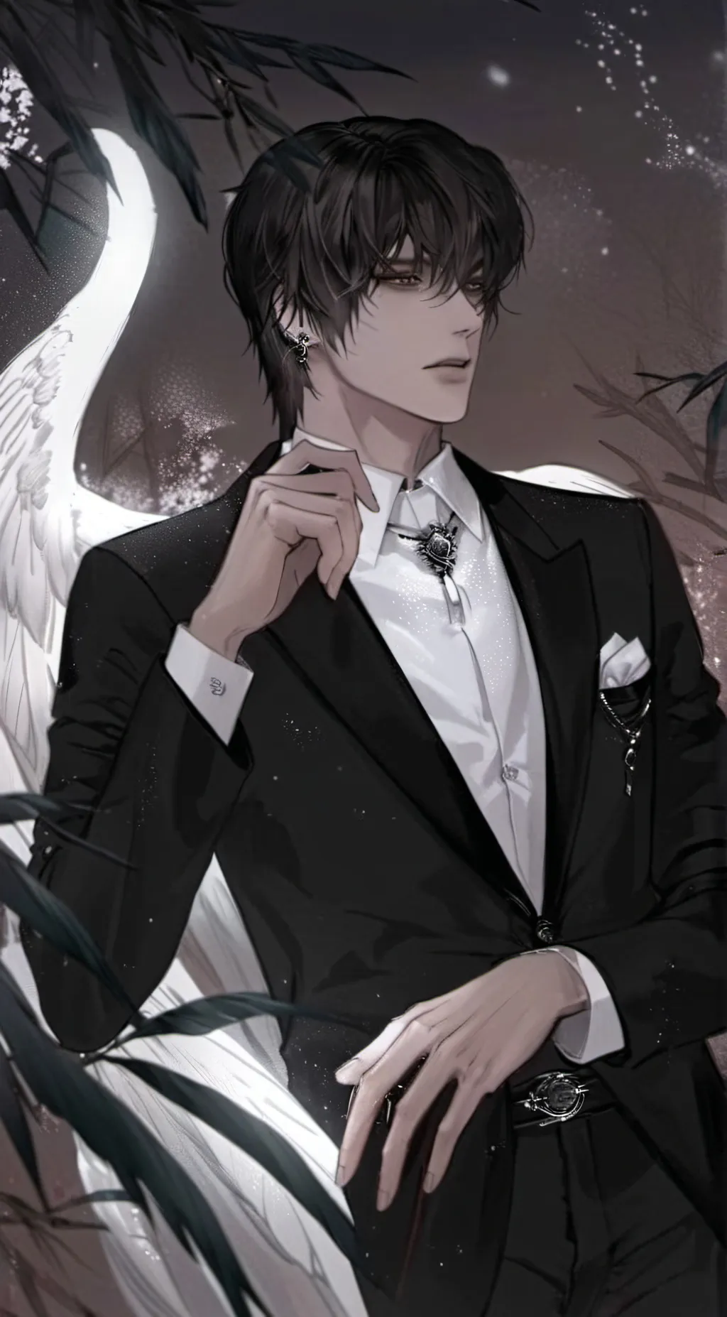 ai character: 𝐈𝐒𝐀𝐀𝐂 /  🧛‍♂️ / 🖤 background