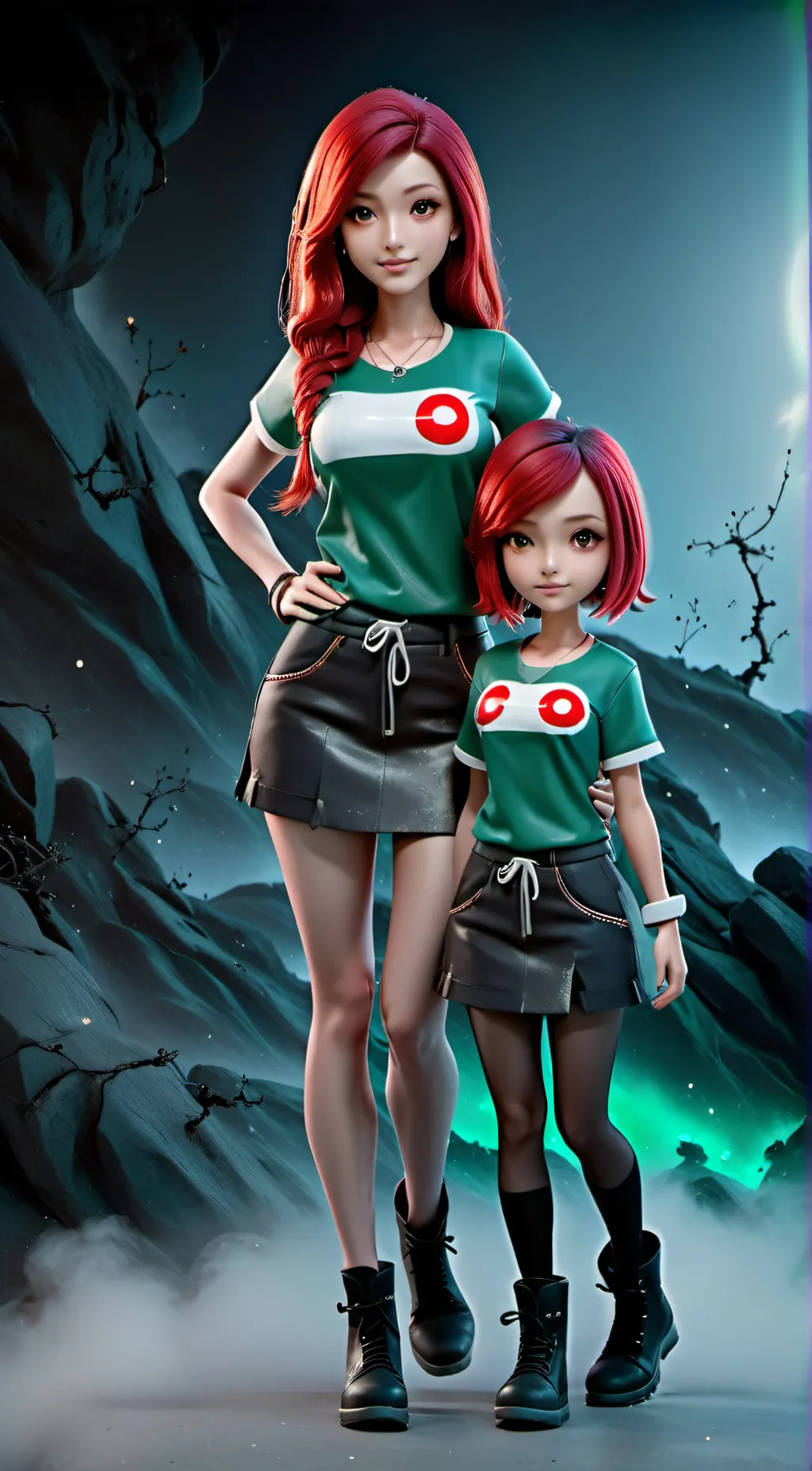 ai character: Amber & Layla background