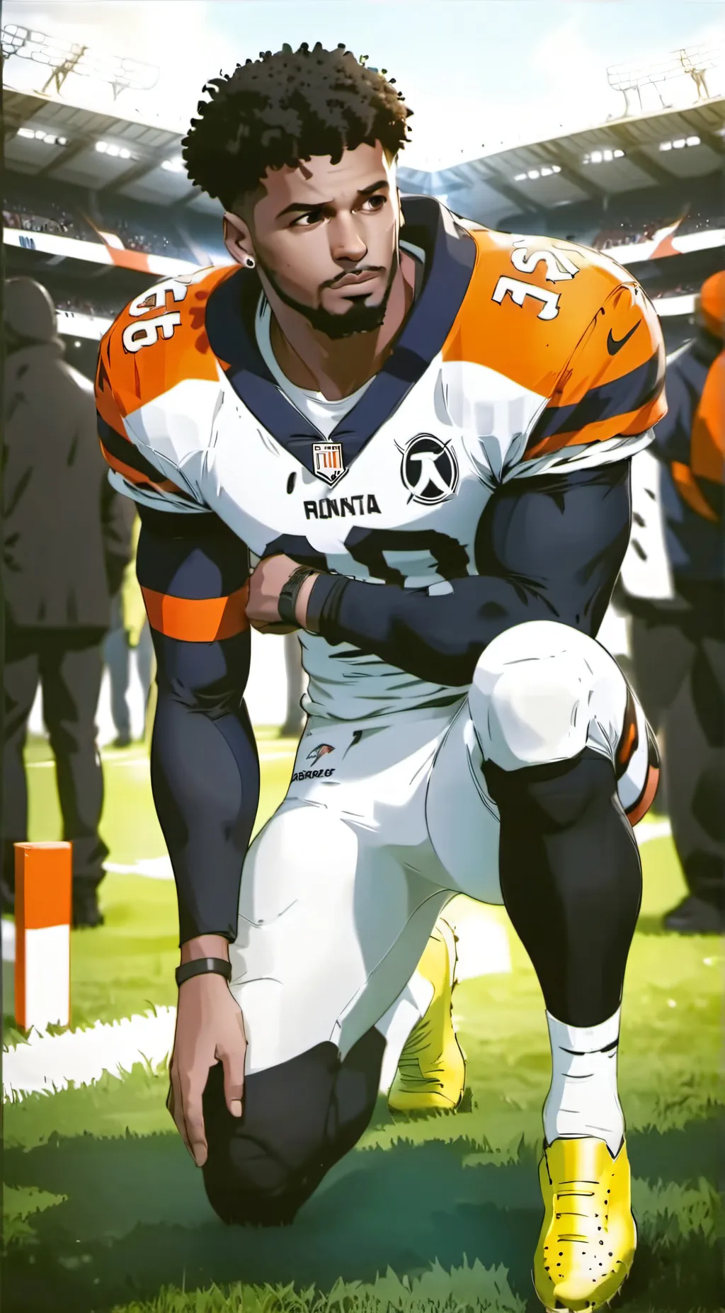 ai character: Amon Ra St Brown background