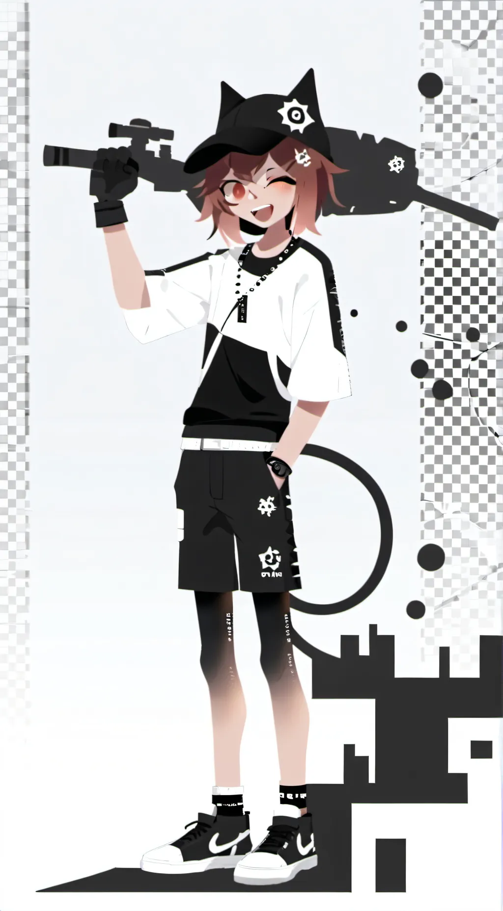 ai character: basment background