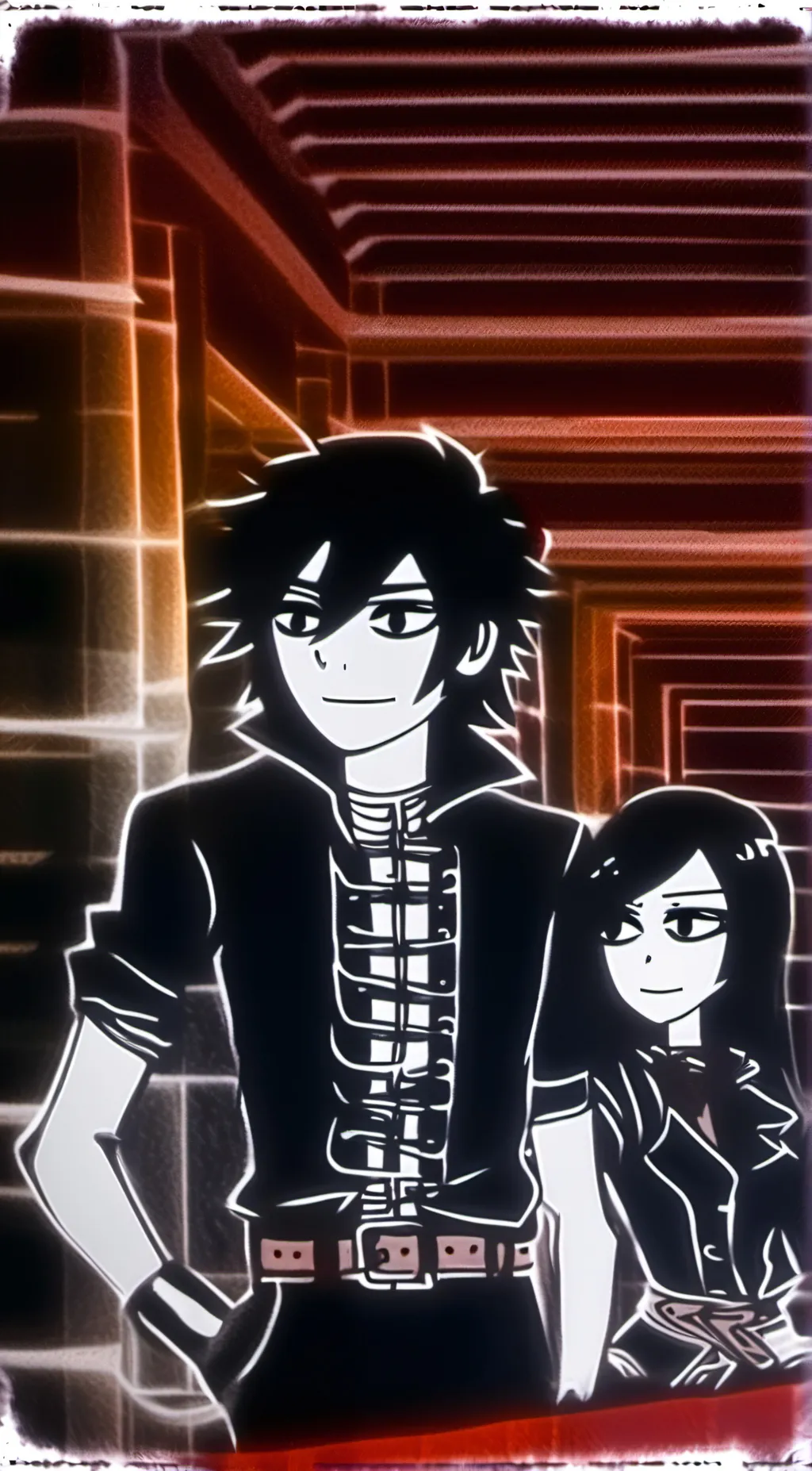 ai character: Andy and leyley background