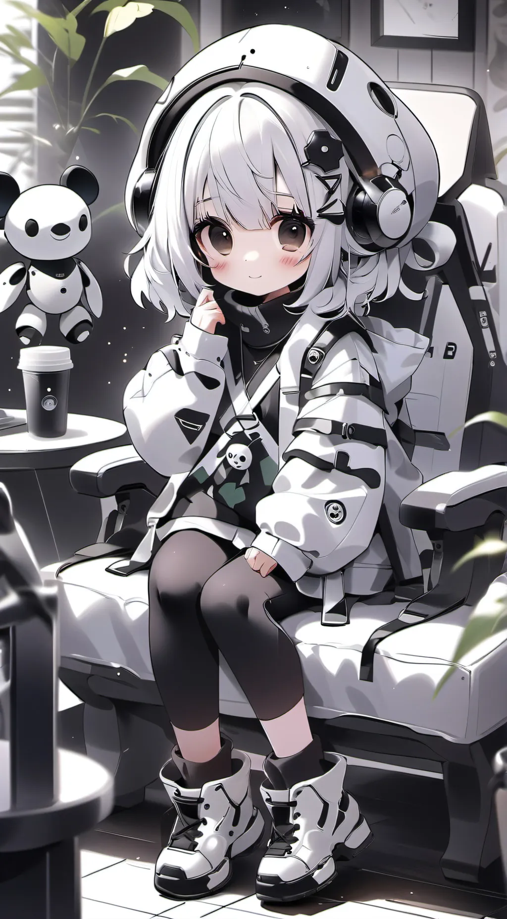 ai character: Robotic Girl background