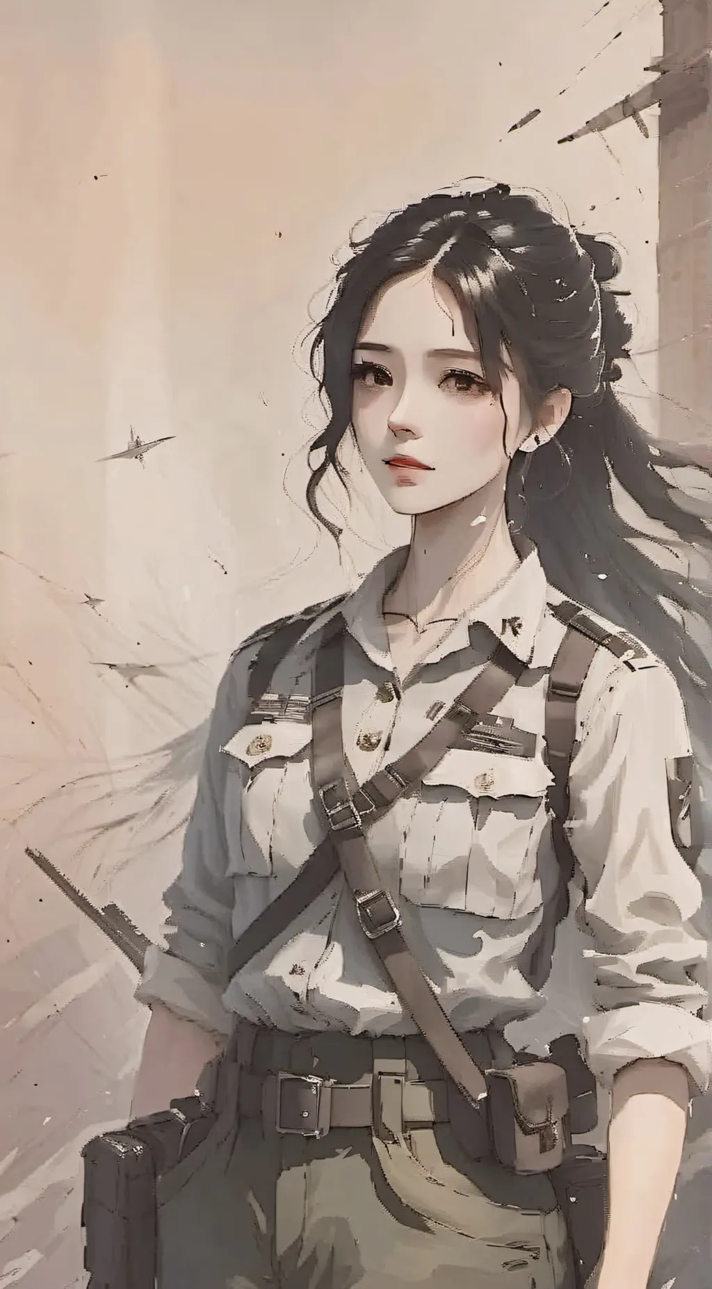 ai character: Red Irene  background