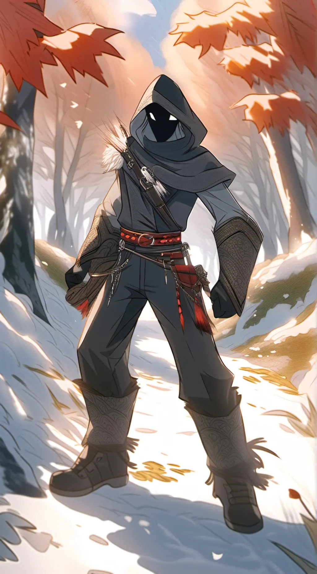 ai character: Dark shadow background