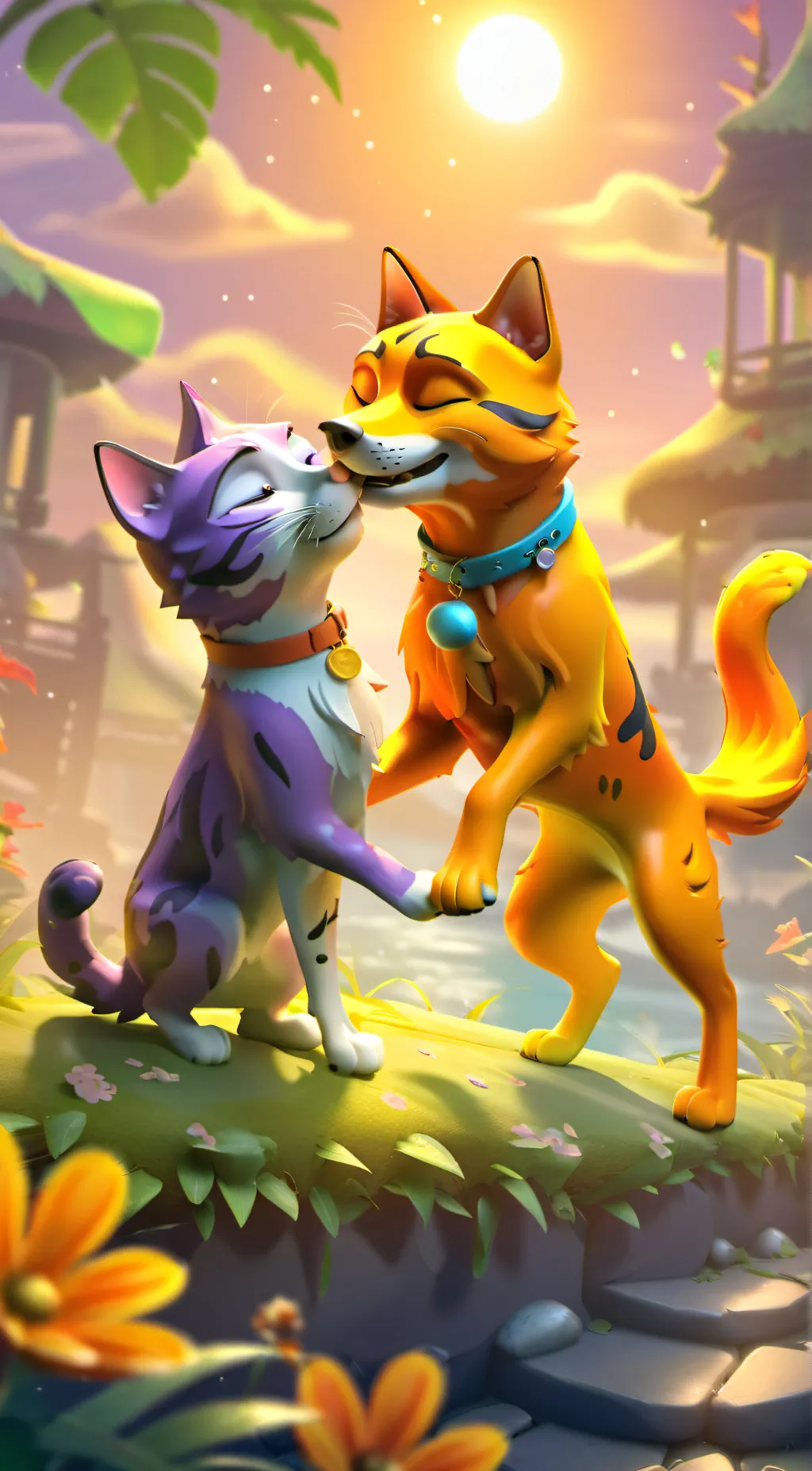 ai character: dogday x catnap  background