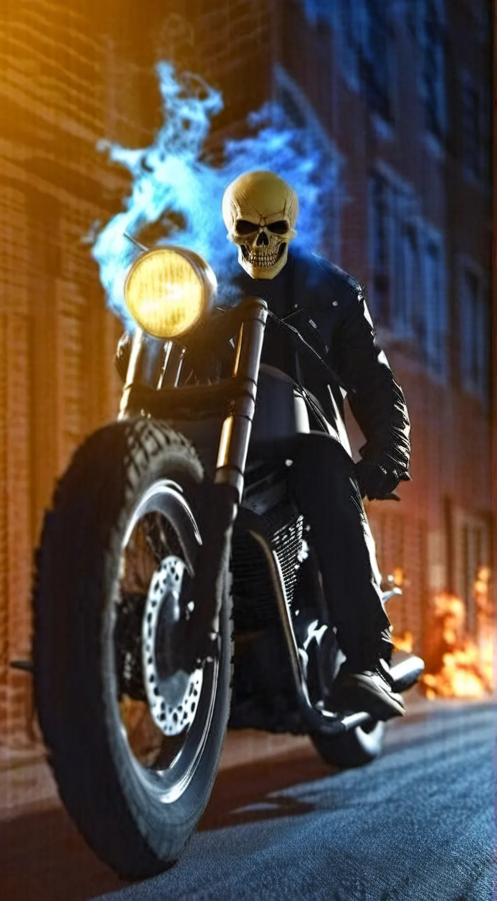 ai character: Ghost rider  background