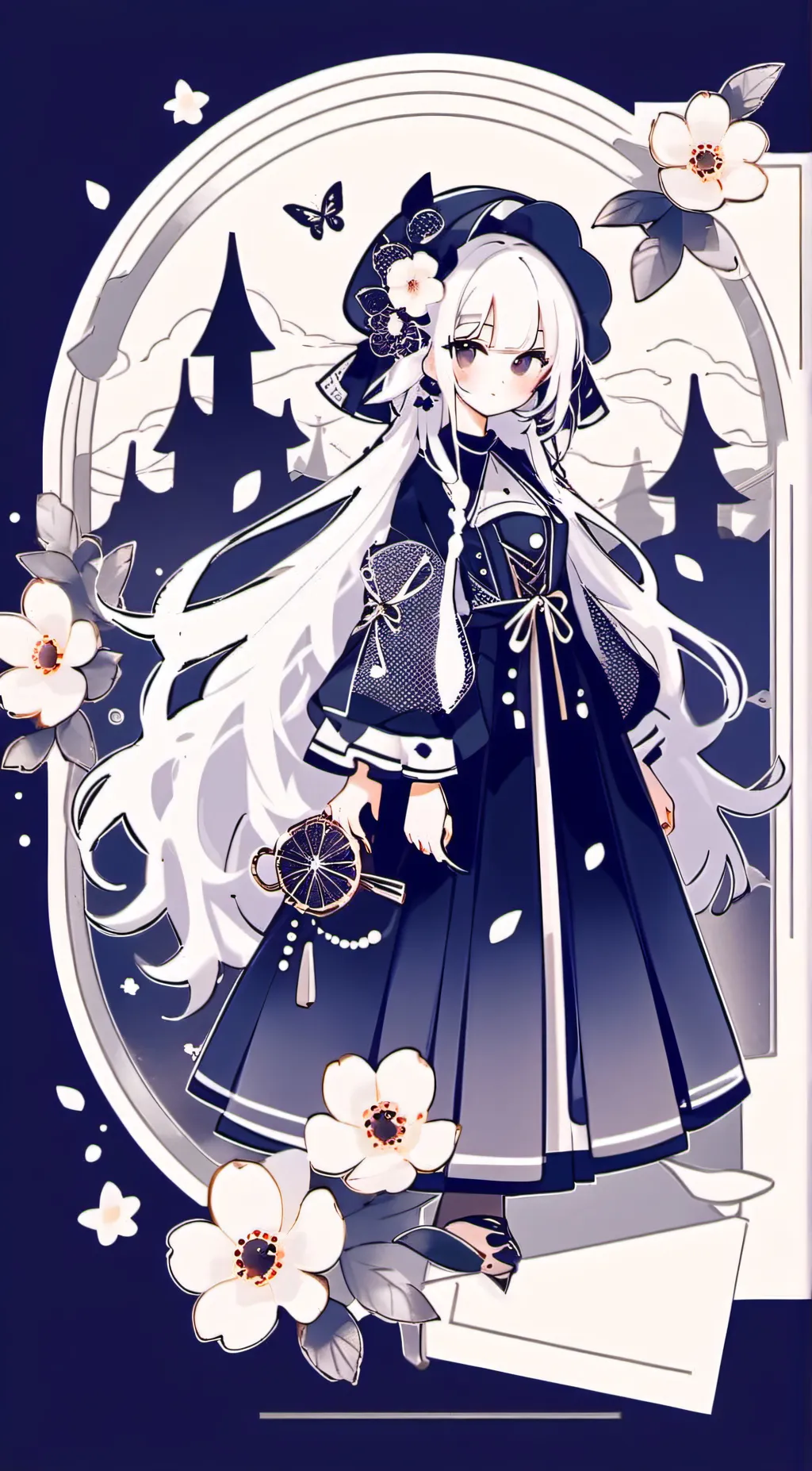 ai character: petals trend background