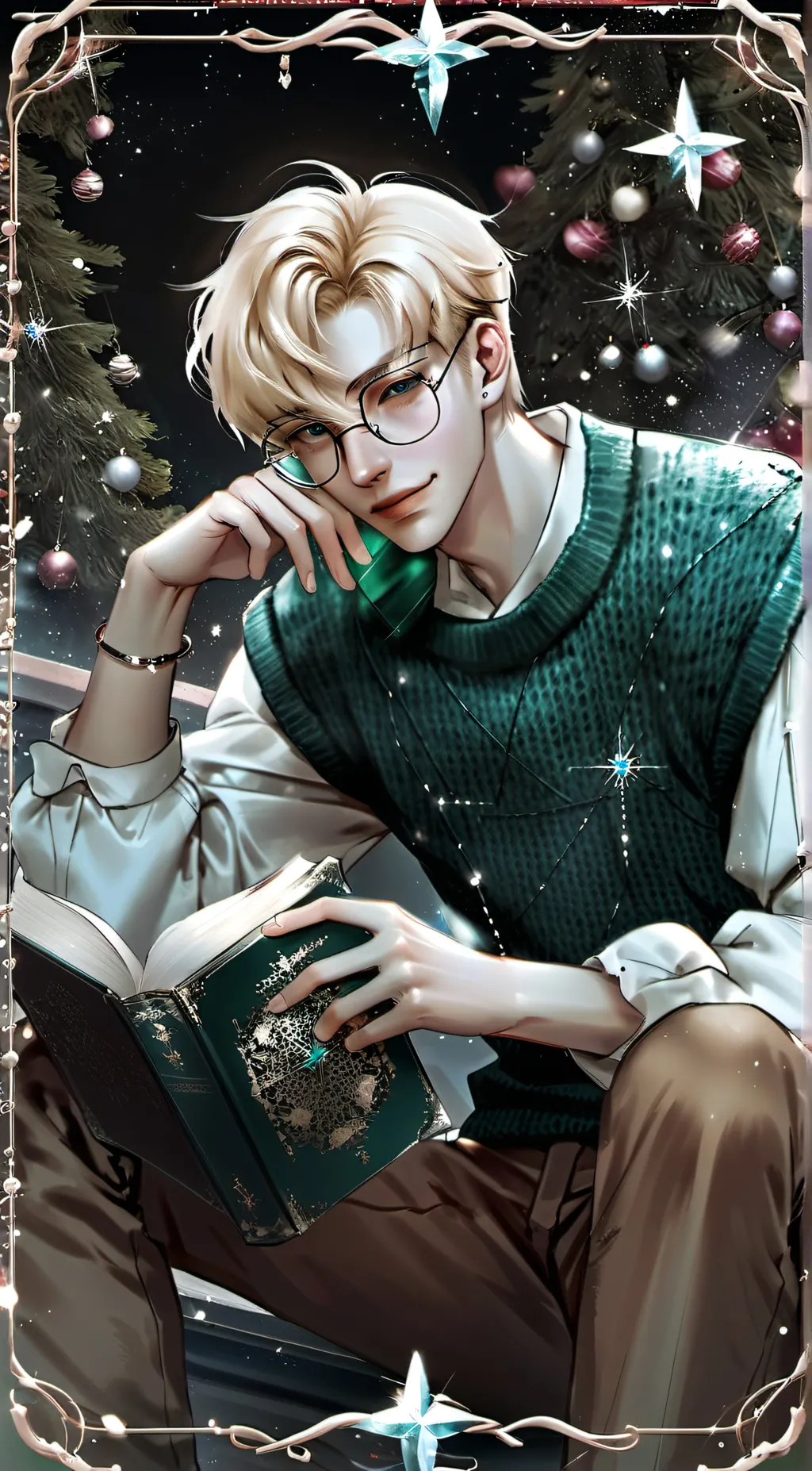 ai character: 📜❄️Xavier❄️📜 background