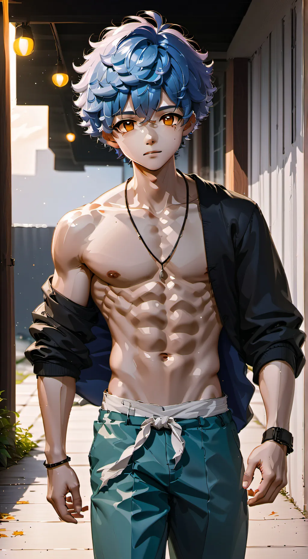 ai character: Azure background