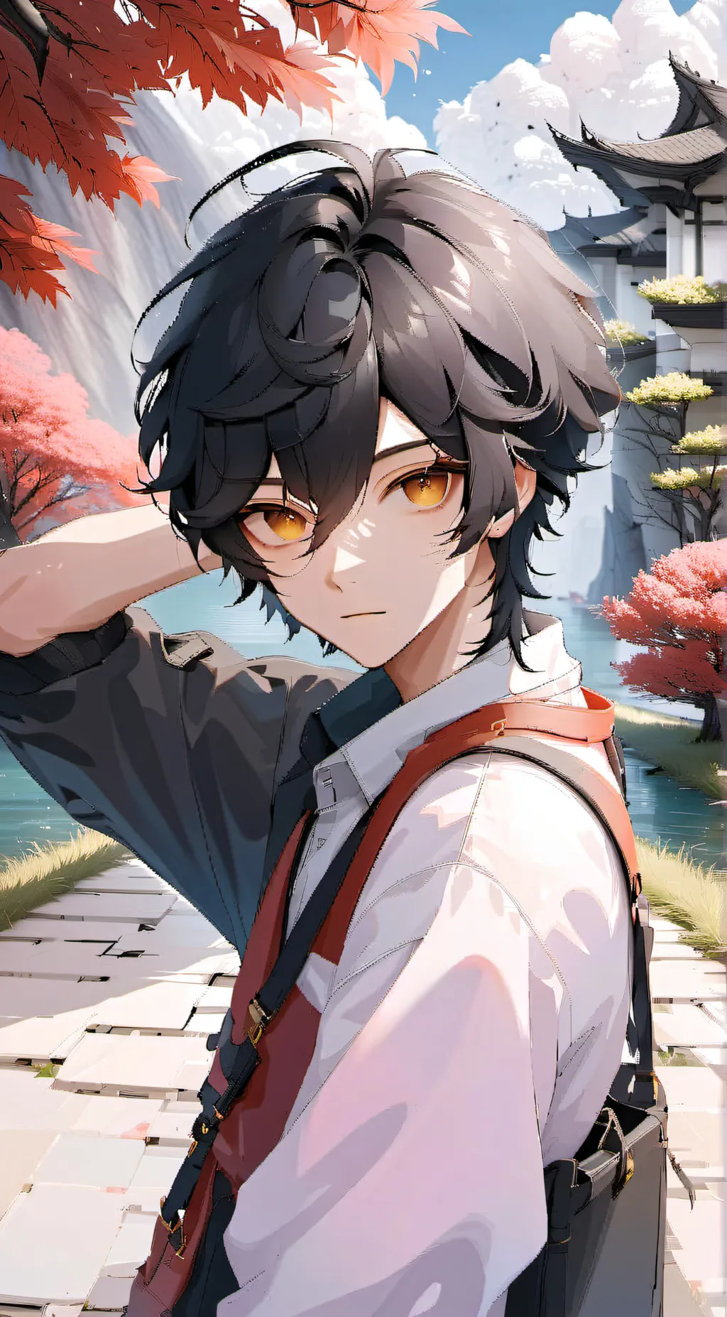 ai character: Hajime Sohma background