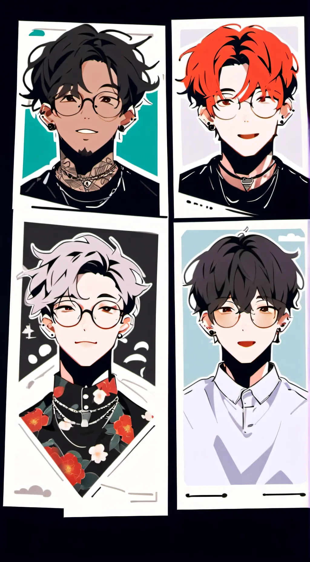 ai character: Kai,Kael,Jay,Mika background