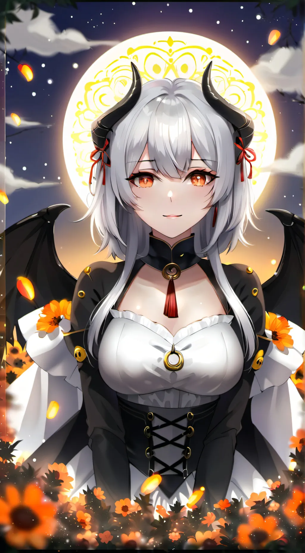 ai character: Bakdeku x Moon background