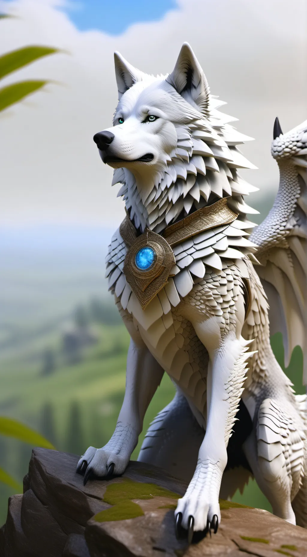 ai character: wolf family  background