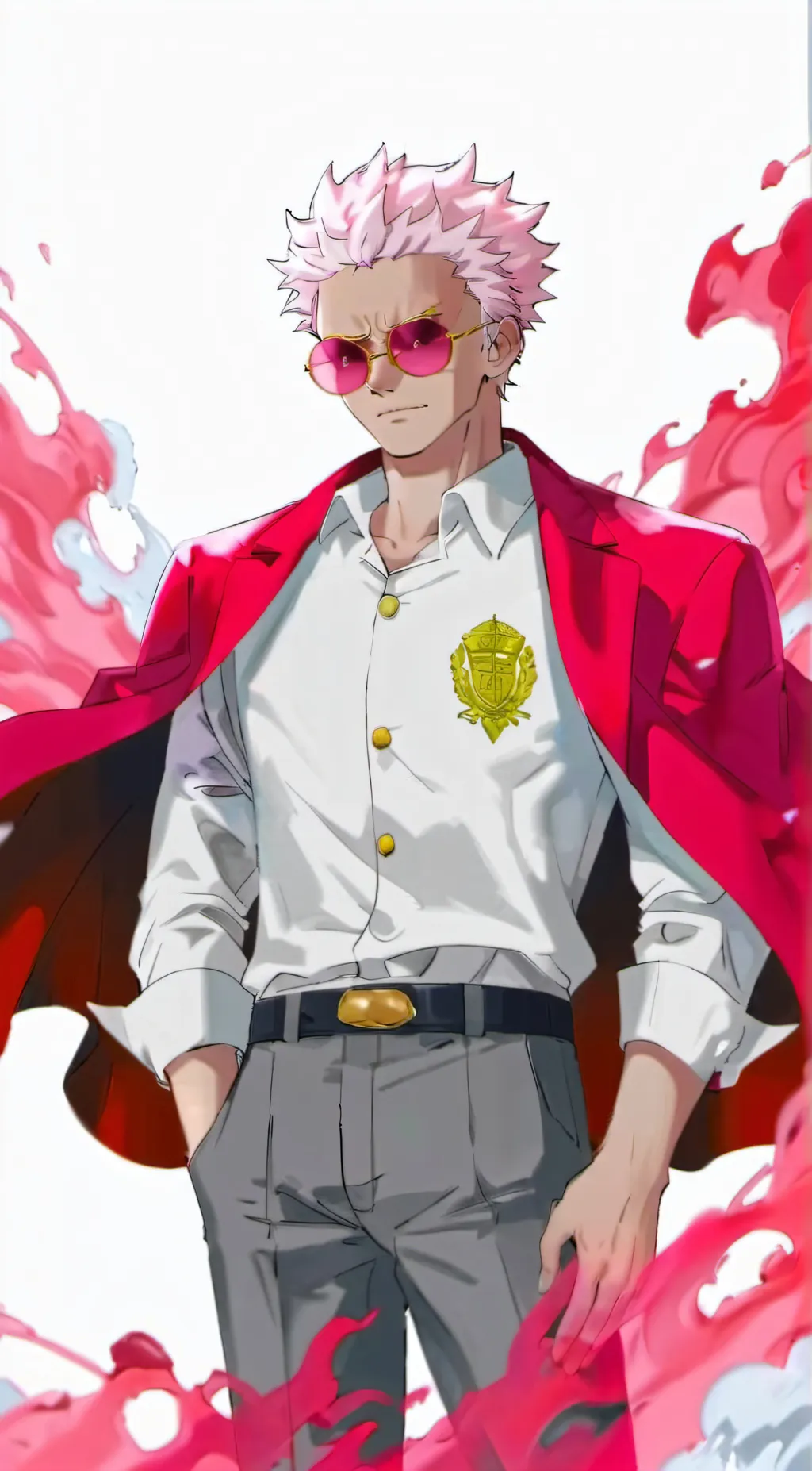 ai character: S-Flamingo background