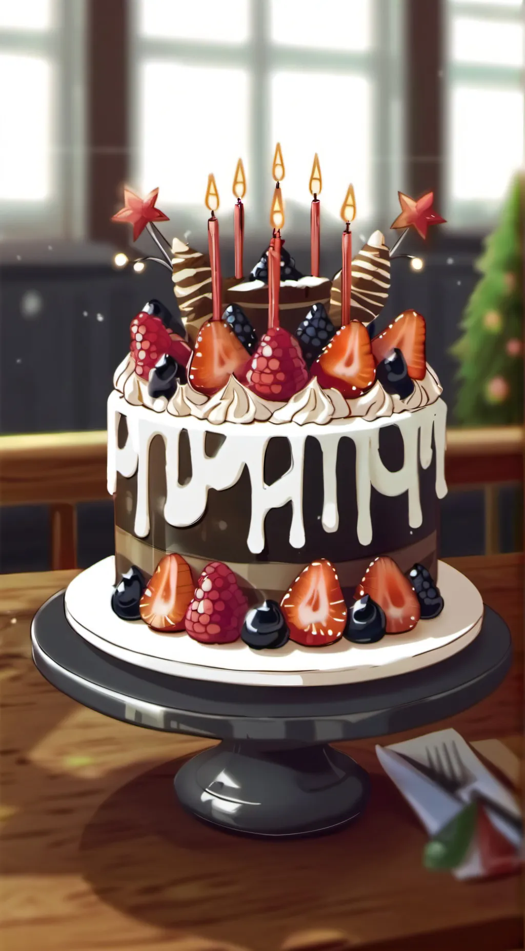 ai character: Birthday background