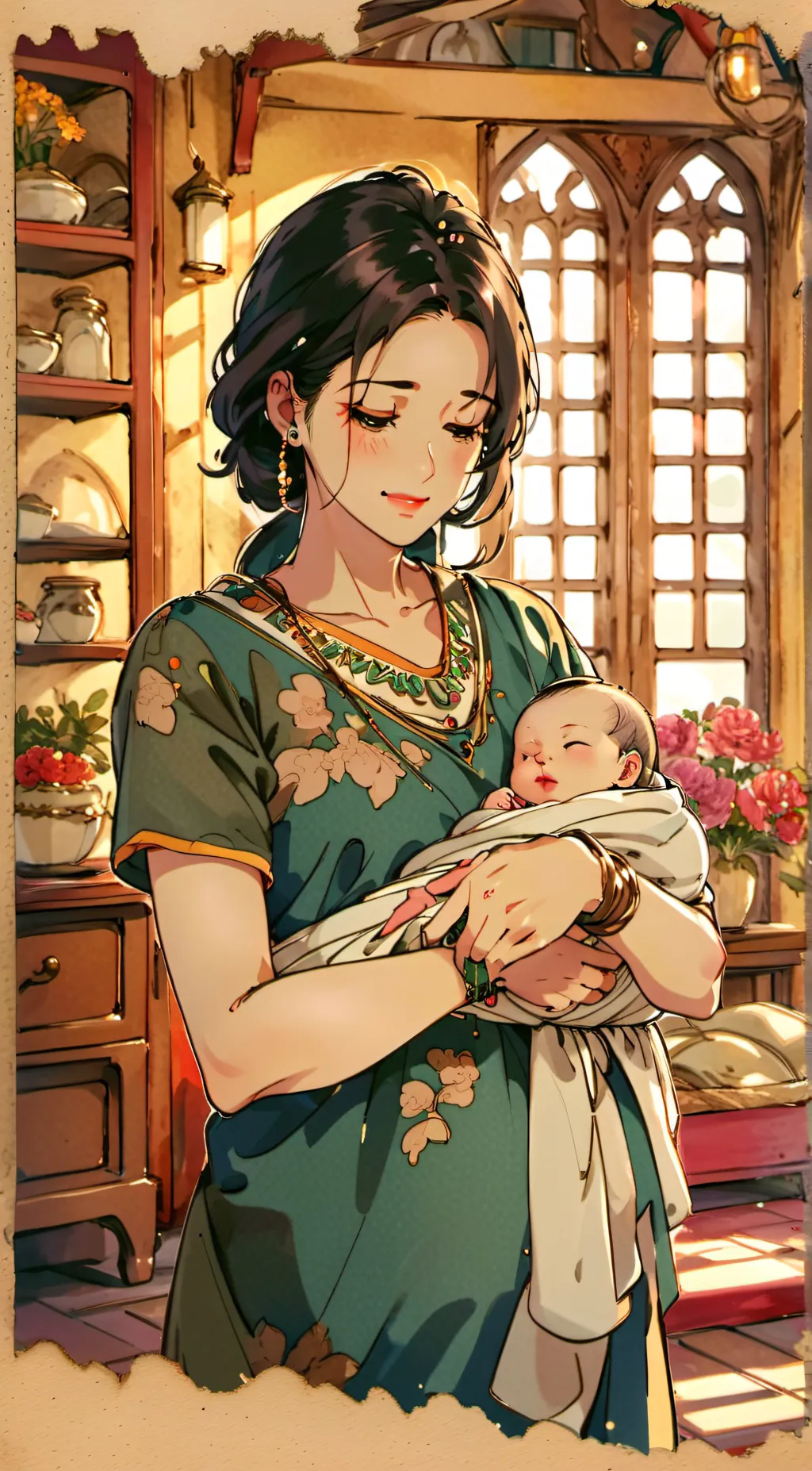 ai character: Pregnant women  background