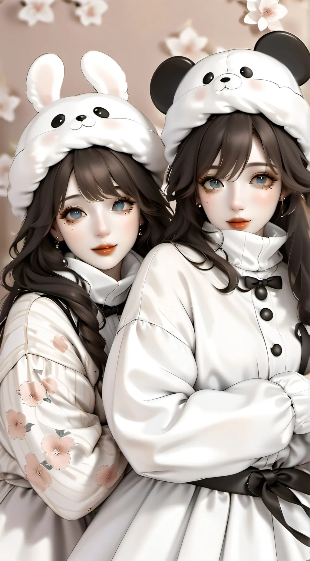 ai character: abi and lea  background