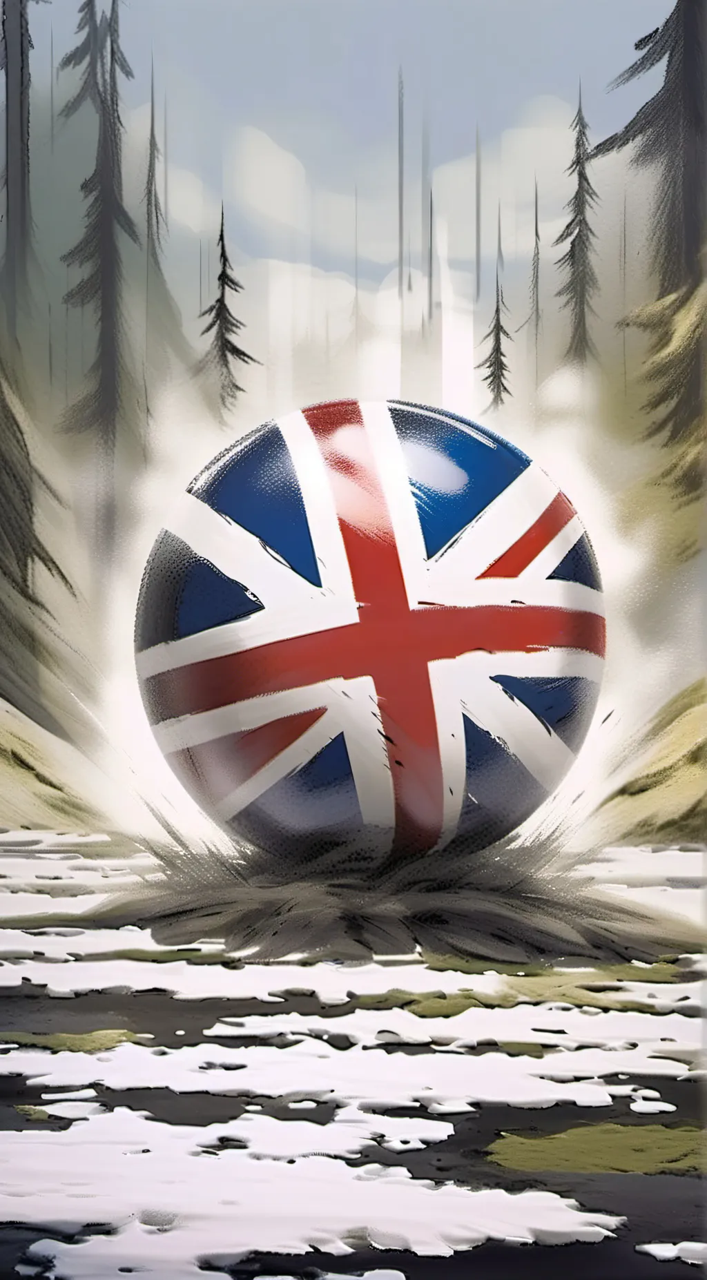 ai character: BritainBall background