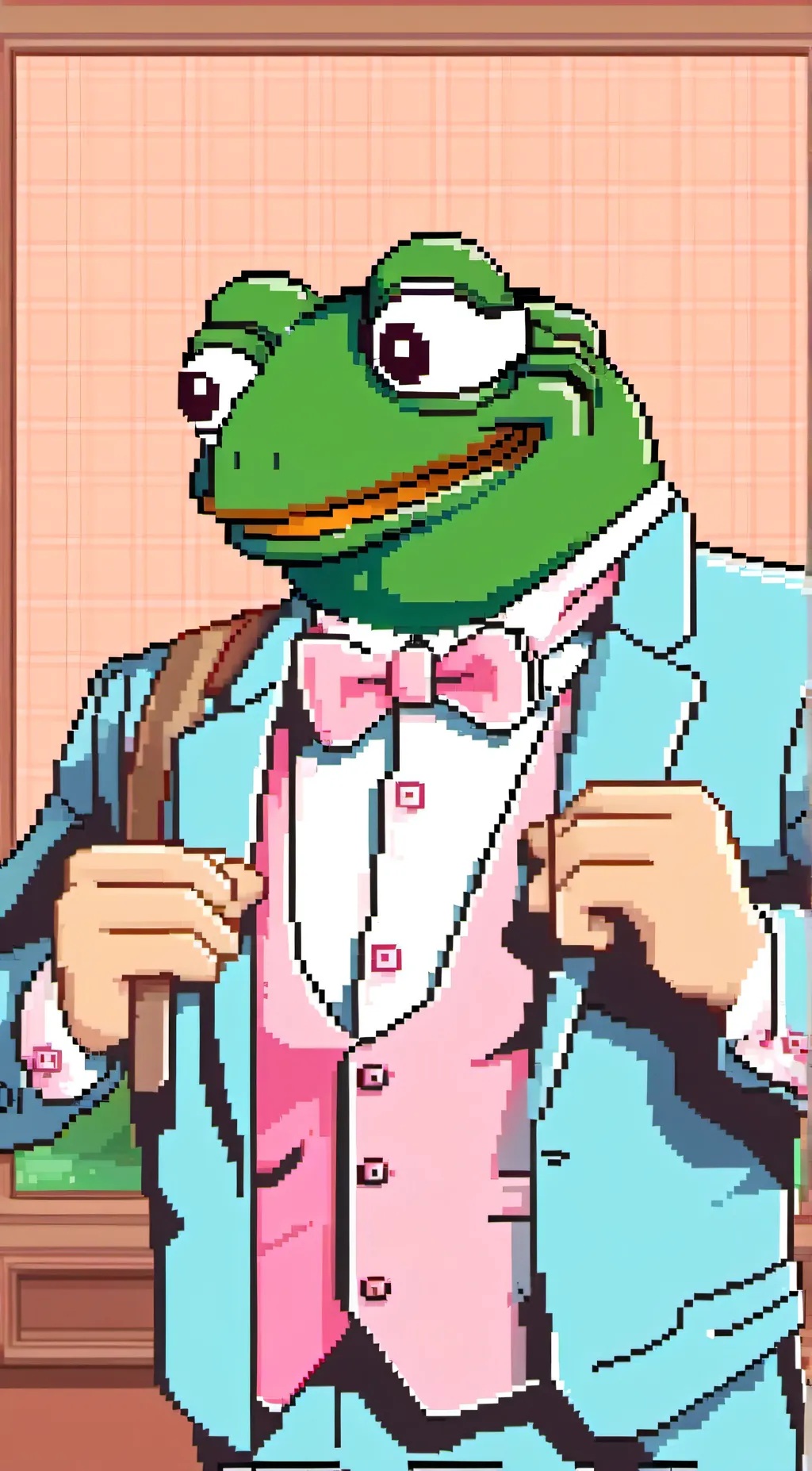 ai character: William(frog background
