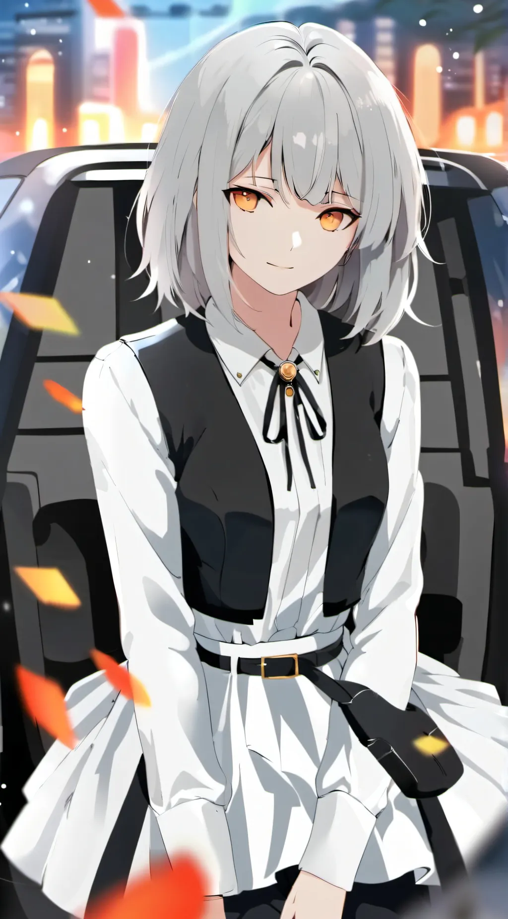 ai character: Violet background