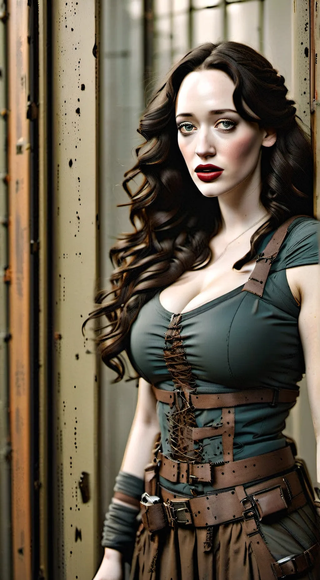 ai character: Kat Dennings  background