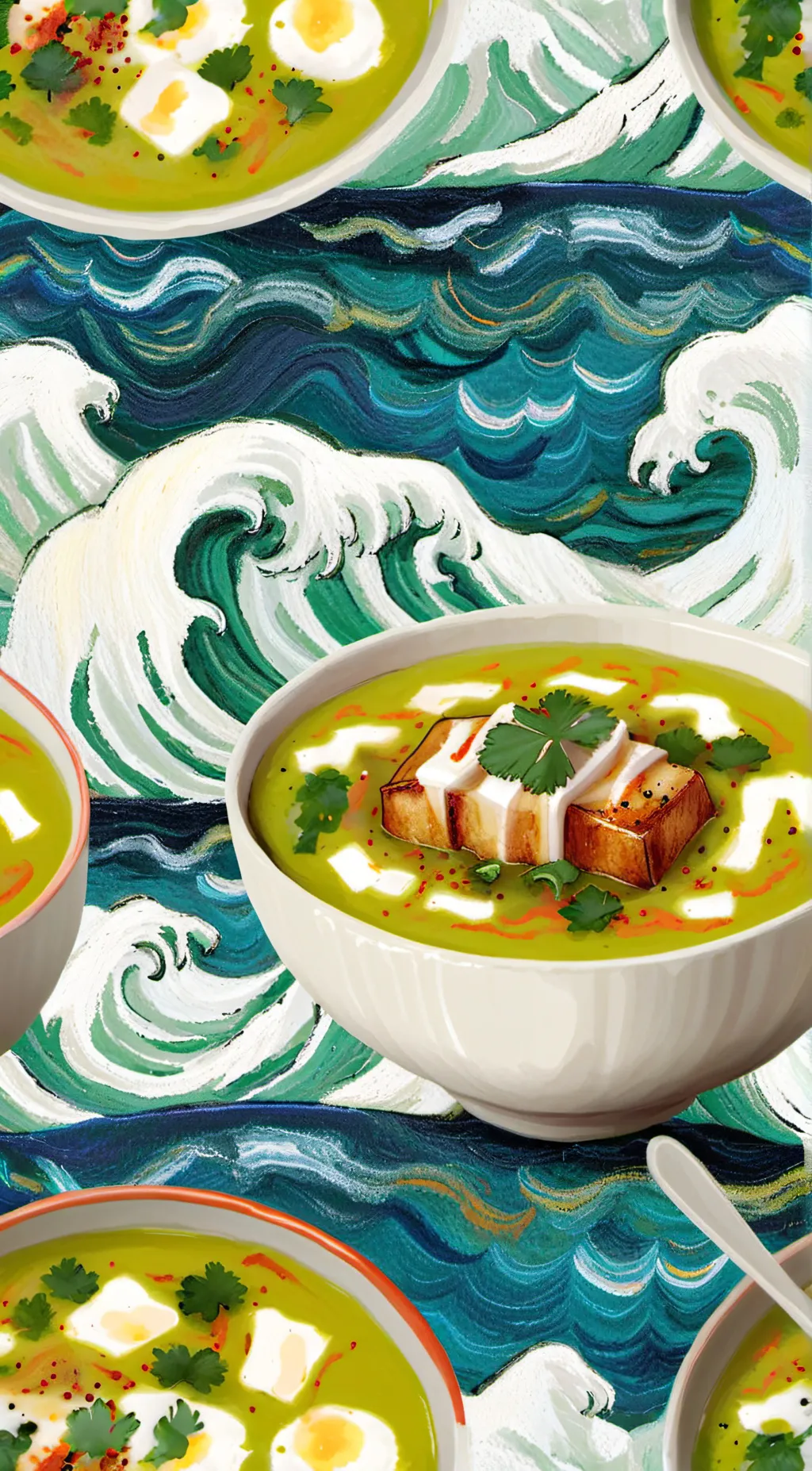 ai character: soup background