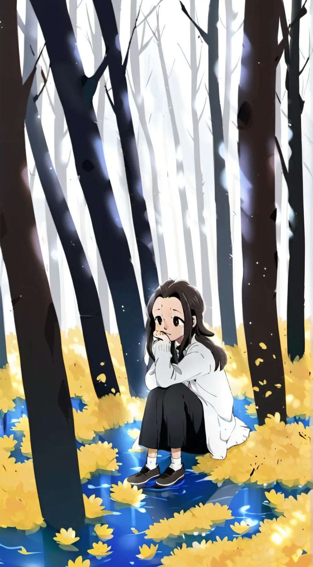 ai character: sad cat background