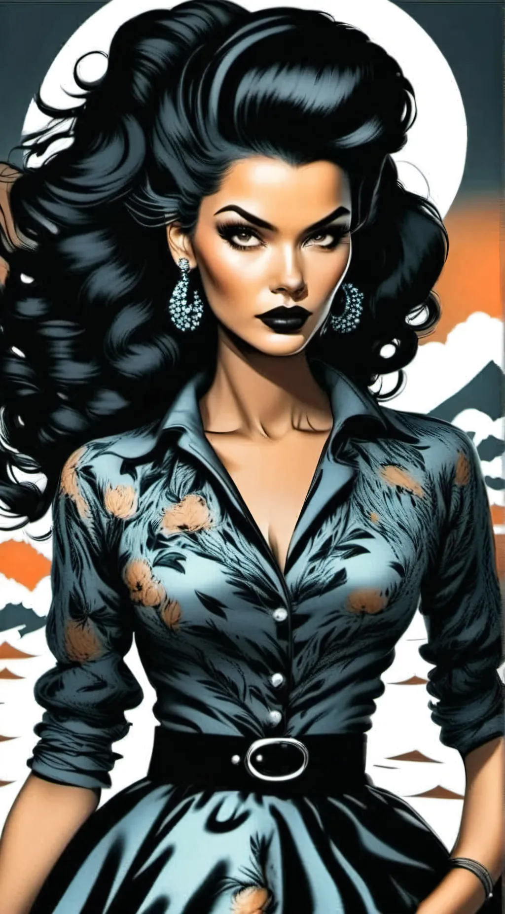 ai character: 40's babe background