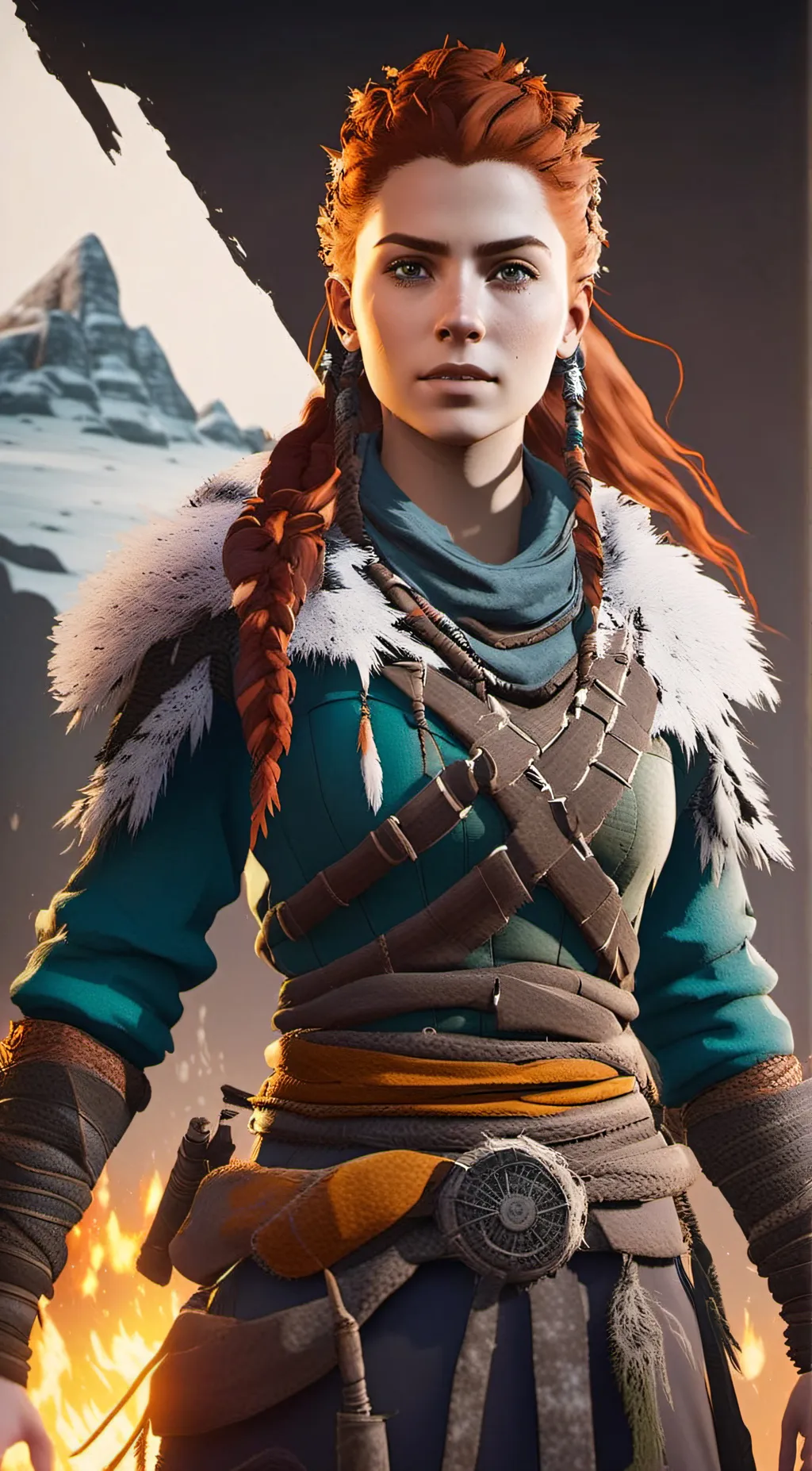 ai character: Aloy  background