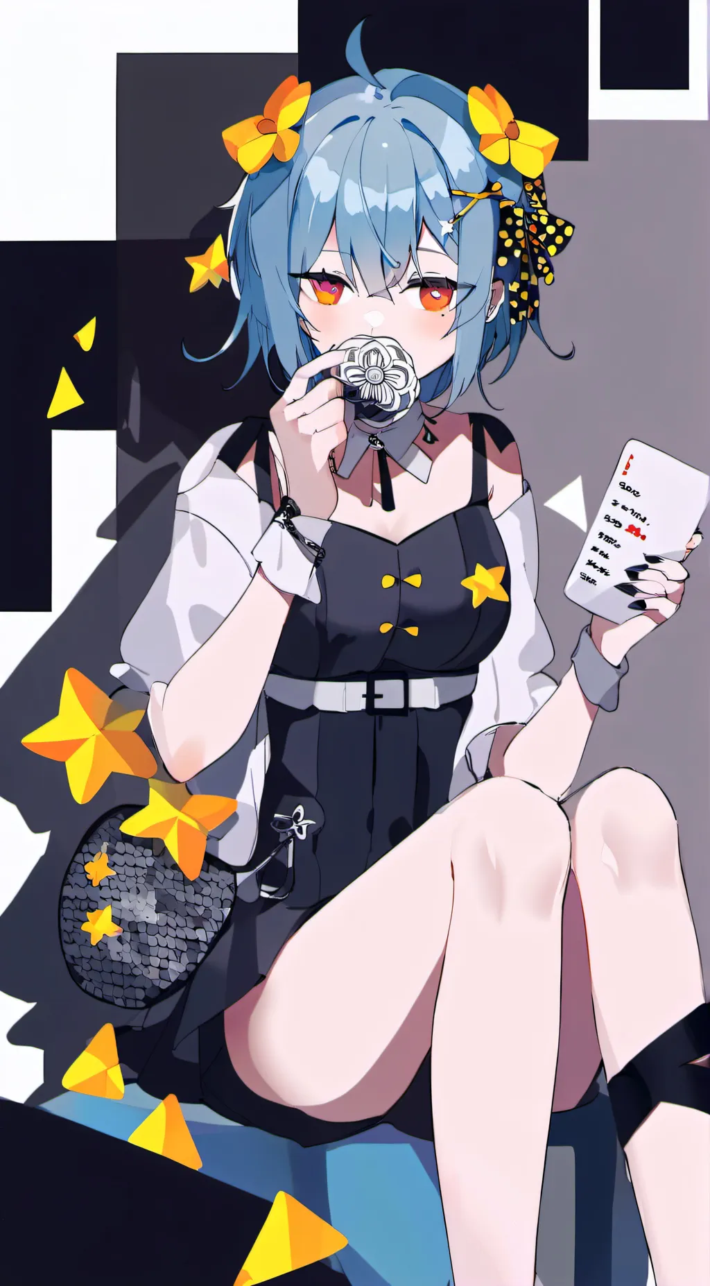 ai character: 🚬🫐X¬°Lina>+✨🦢 background