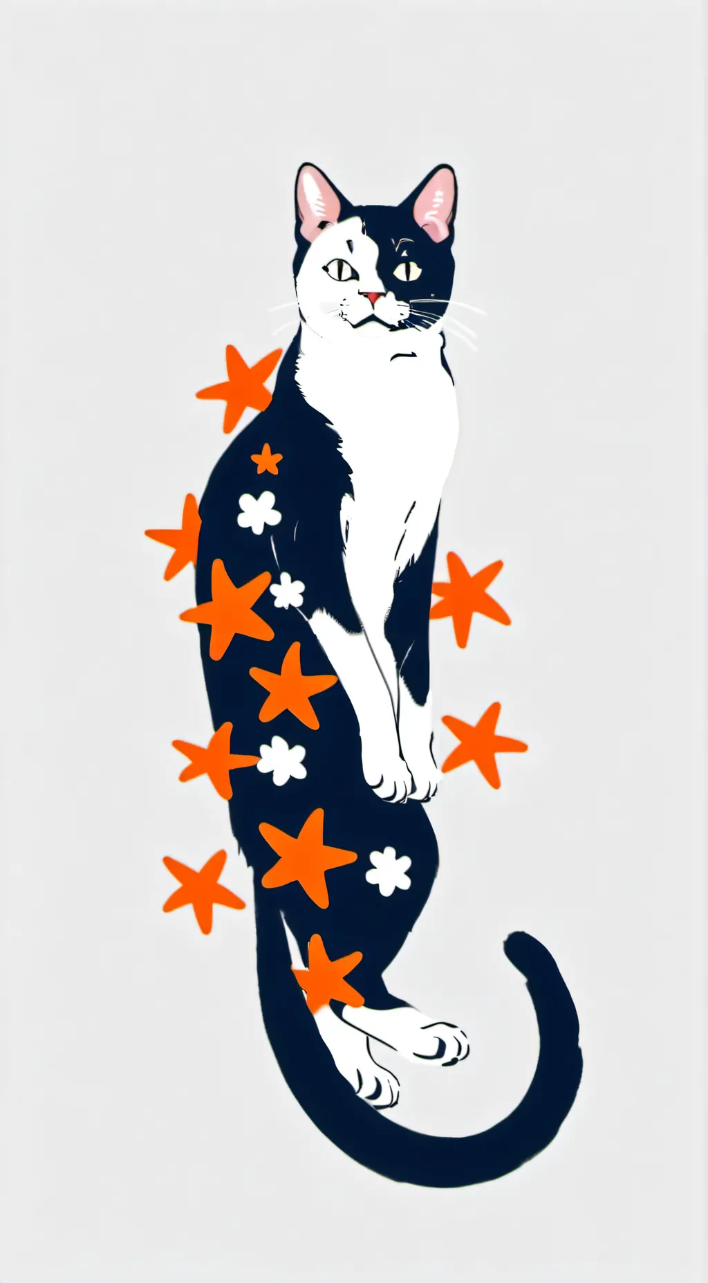 ai character: Starfish cat background