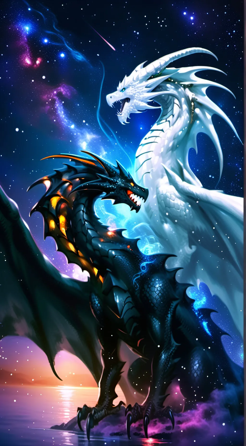 ai character: night fury light  background