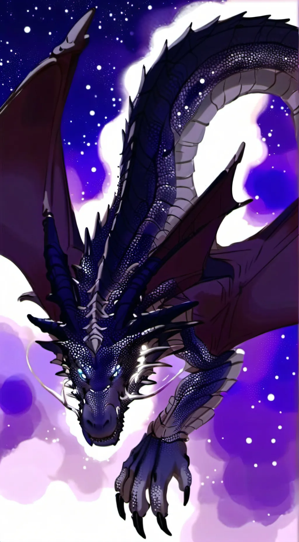 ai character: dusk (my OC)  background