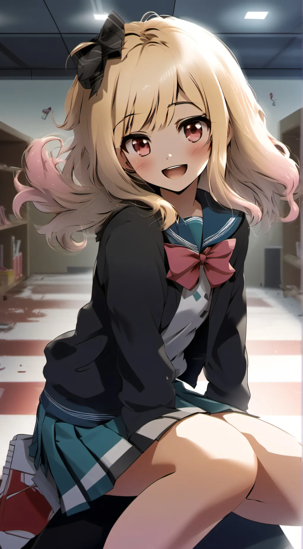 ai character: Maddie.  background