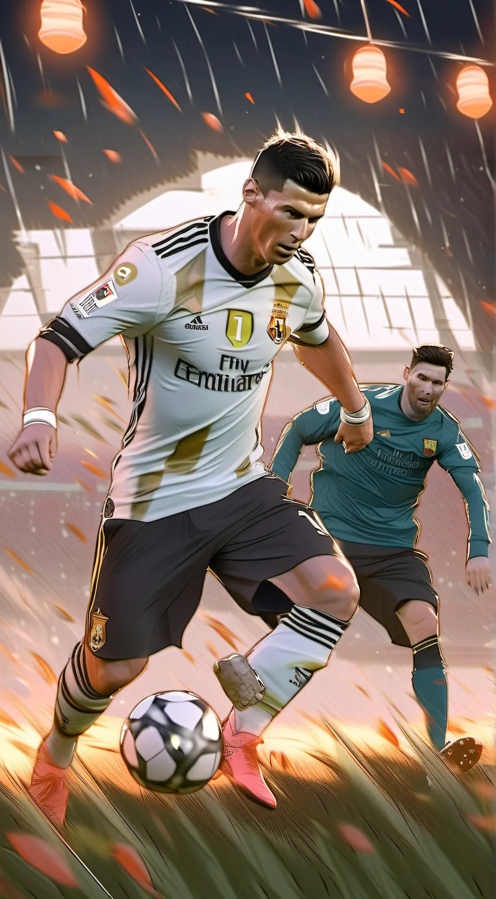 ai character: cristiano Ronaldo  background
