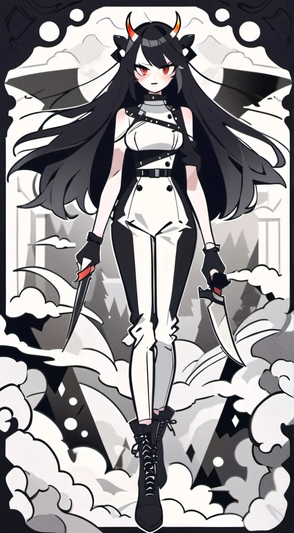 ai character: Miss circle  background