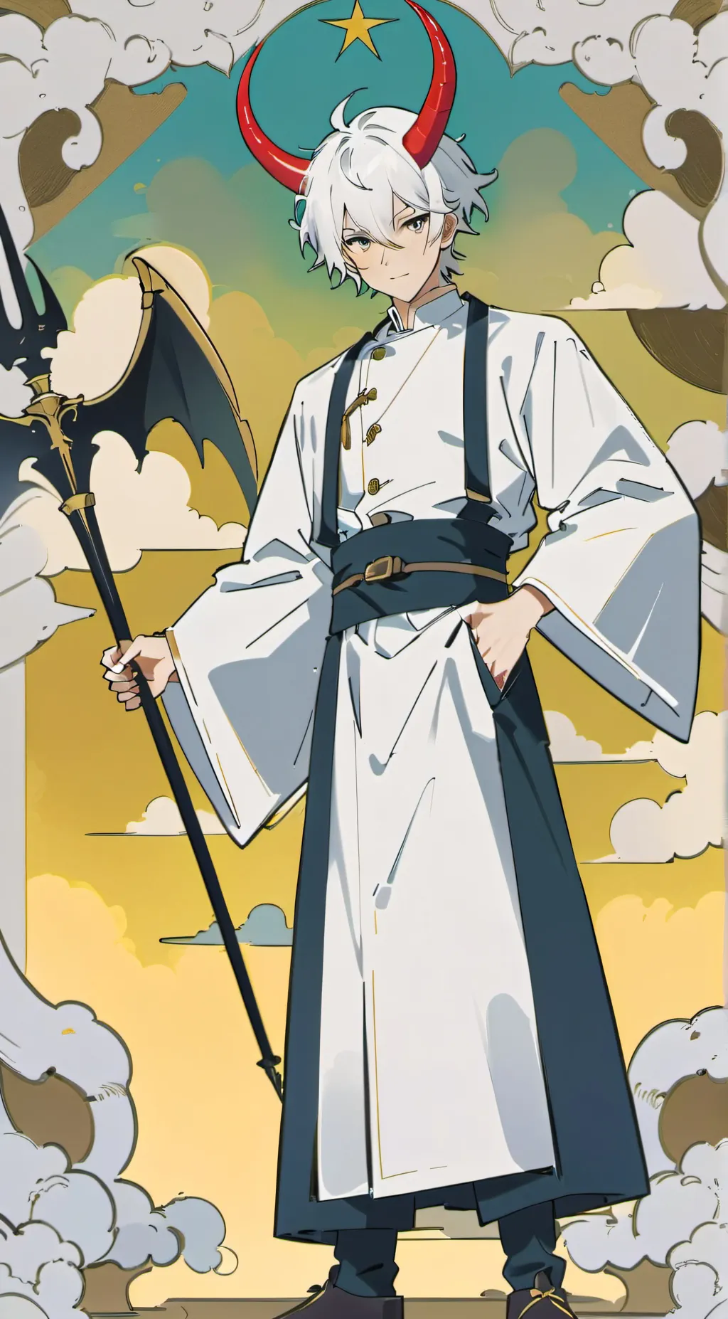 ai character: Alastor × lucifer background