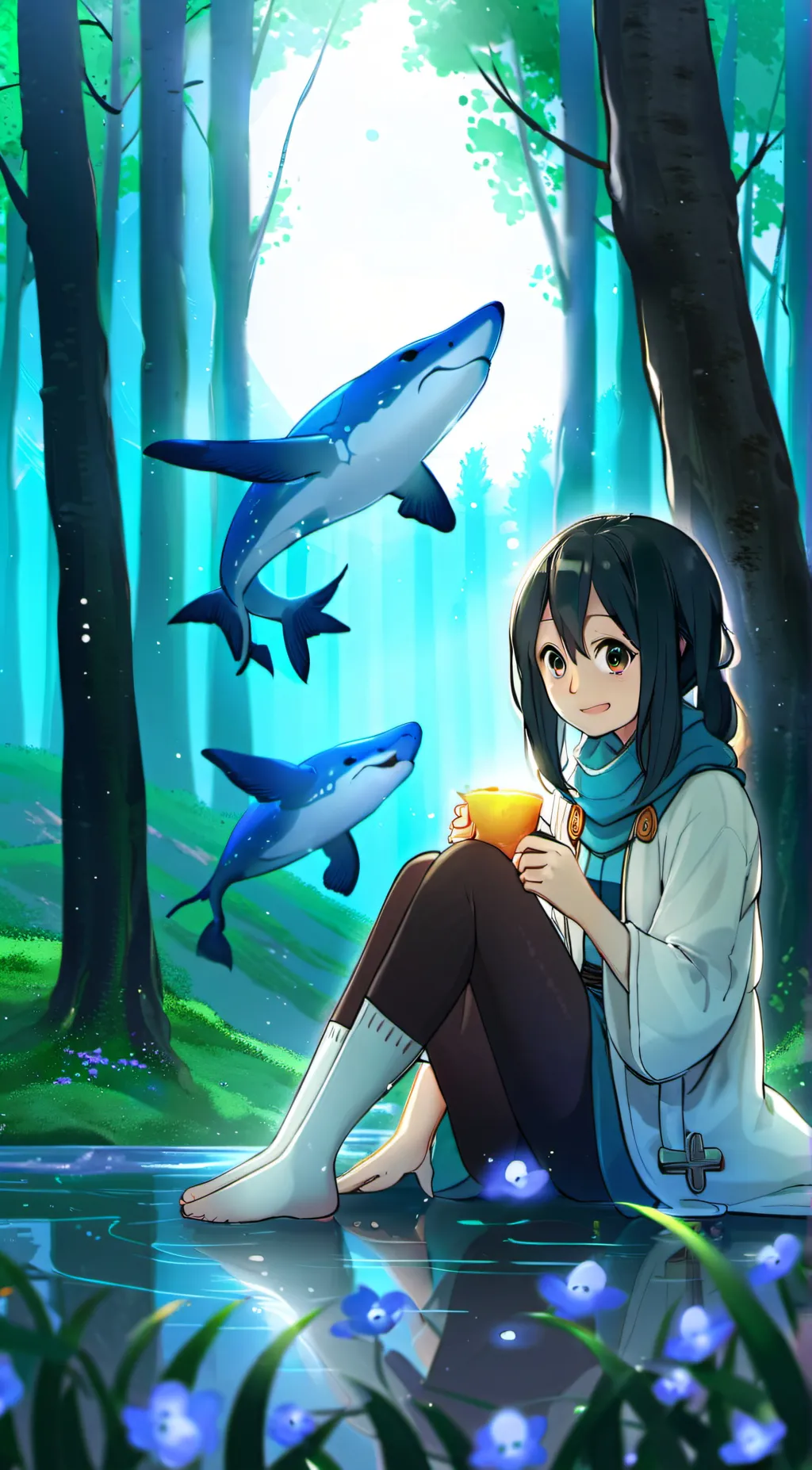 ai character: Asui x Denki background