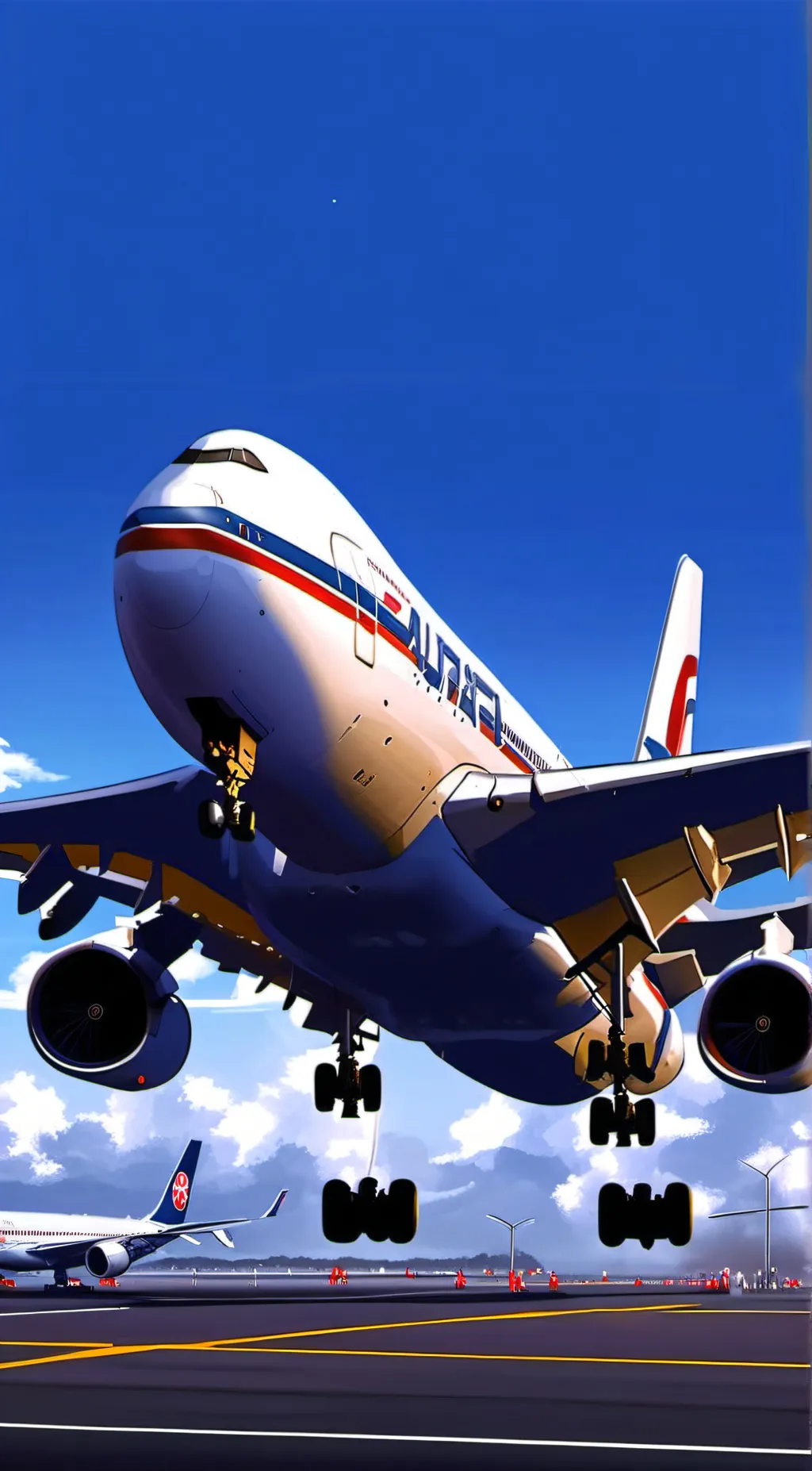 ai character: The U p s plane background