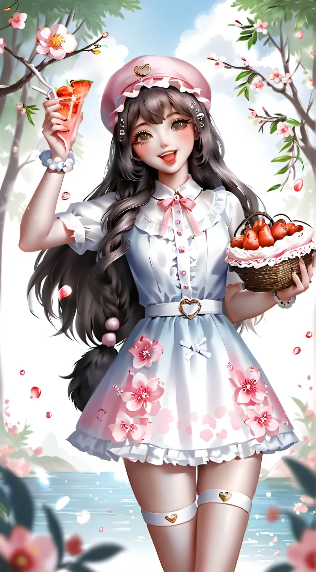 ai character: cute girl background