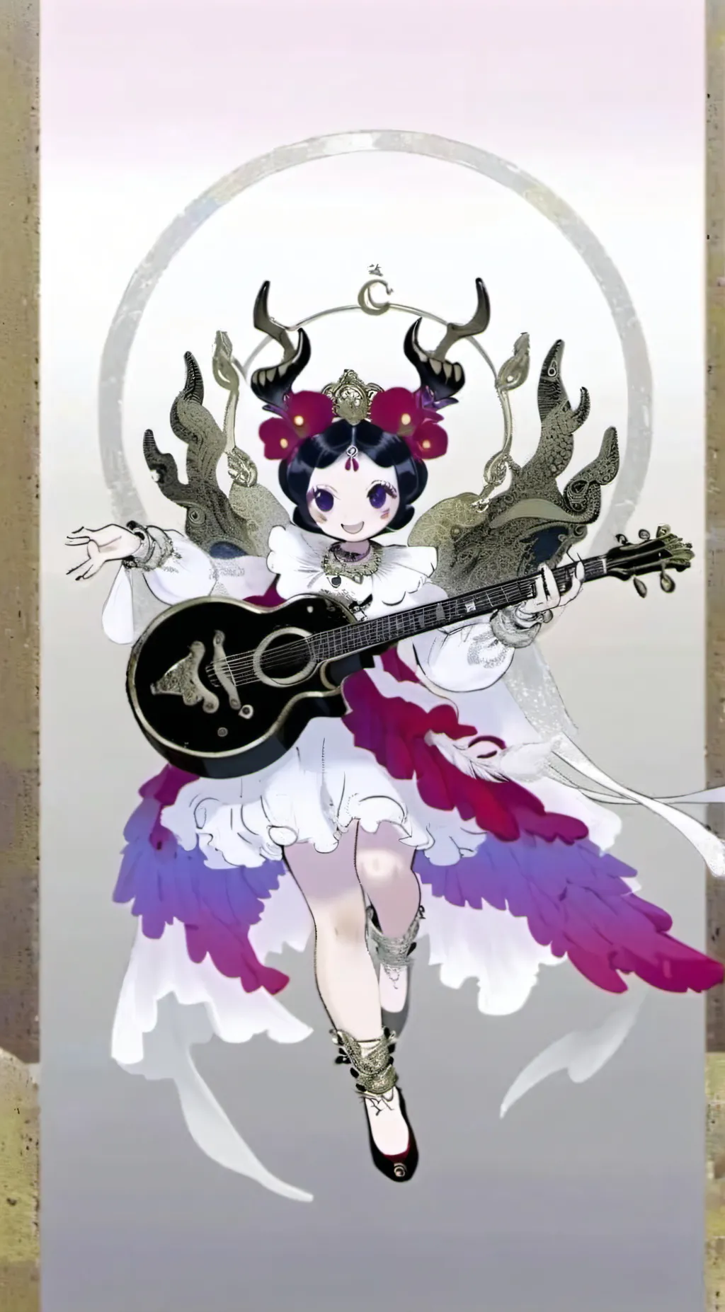 ai character: Miss circle background