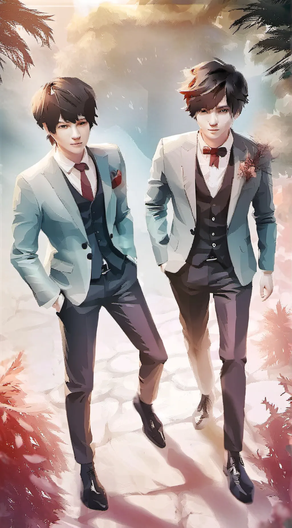 ai character: Milo and ace  background