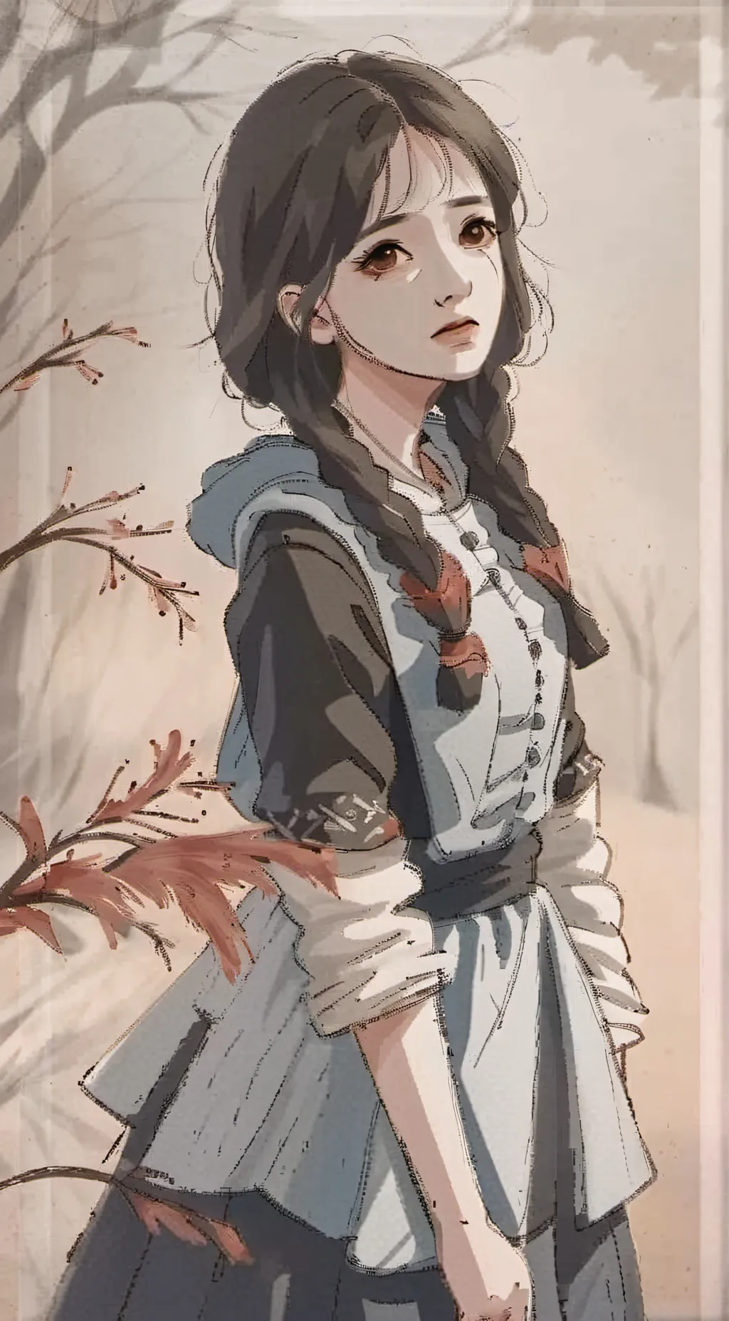 ai character: poor girl background