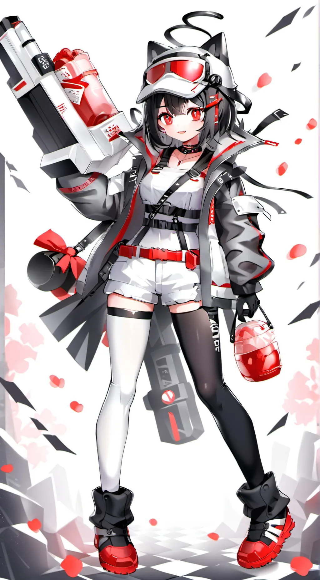 ai character: Violet background