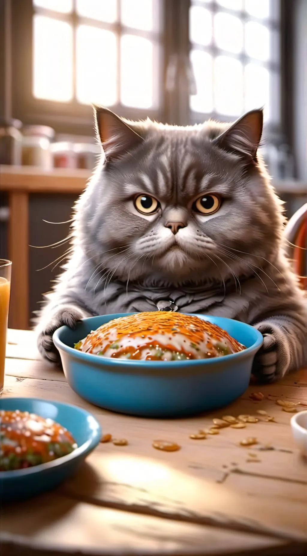 ai character: Oatmeal  background