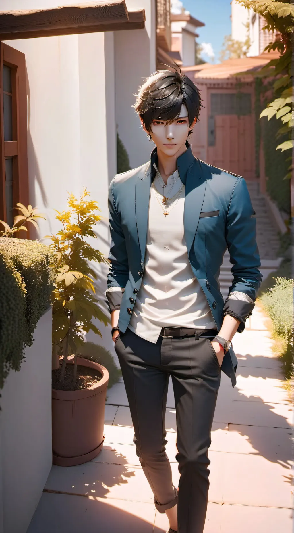 ai character: ein from aphmau  background