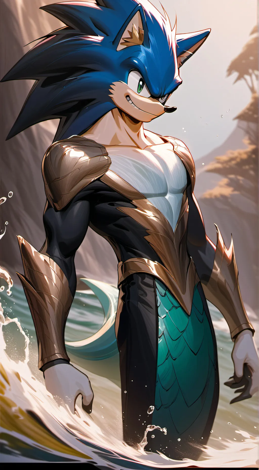 ai character: Sonic  background