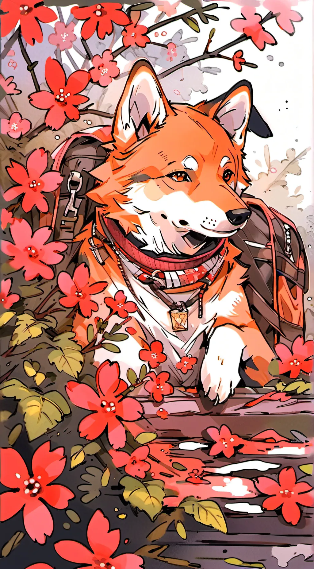 ai character: rizzler dog background