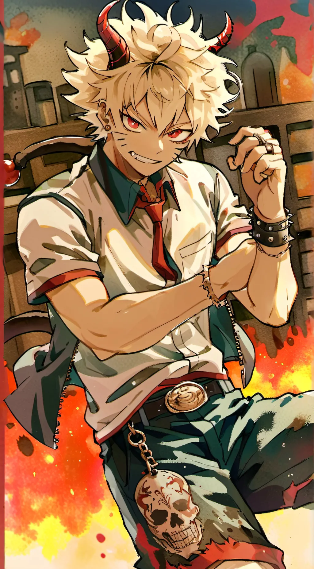 ai character: Demon world background